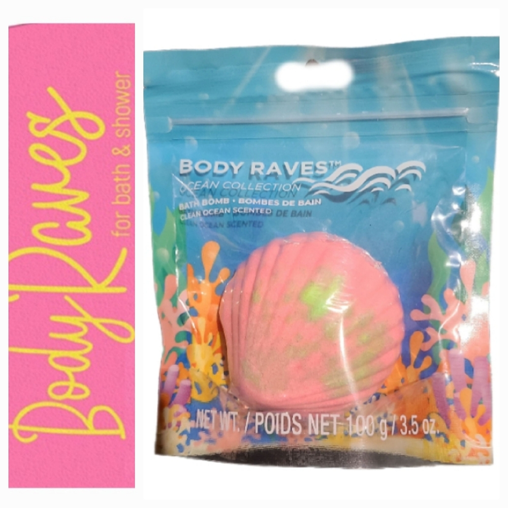2/$6 Body Raves Ocean Collection Bath Bomb